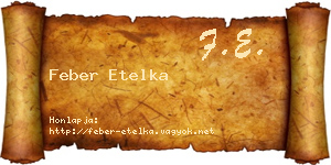 Feber Etelka névjegykártya